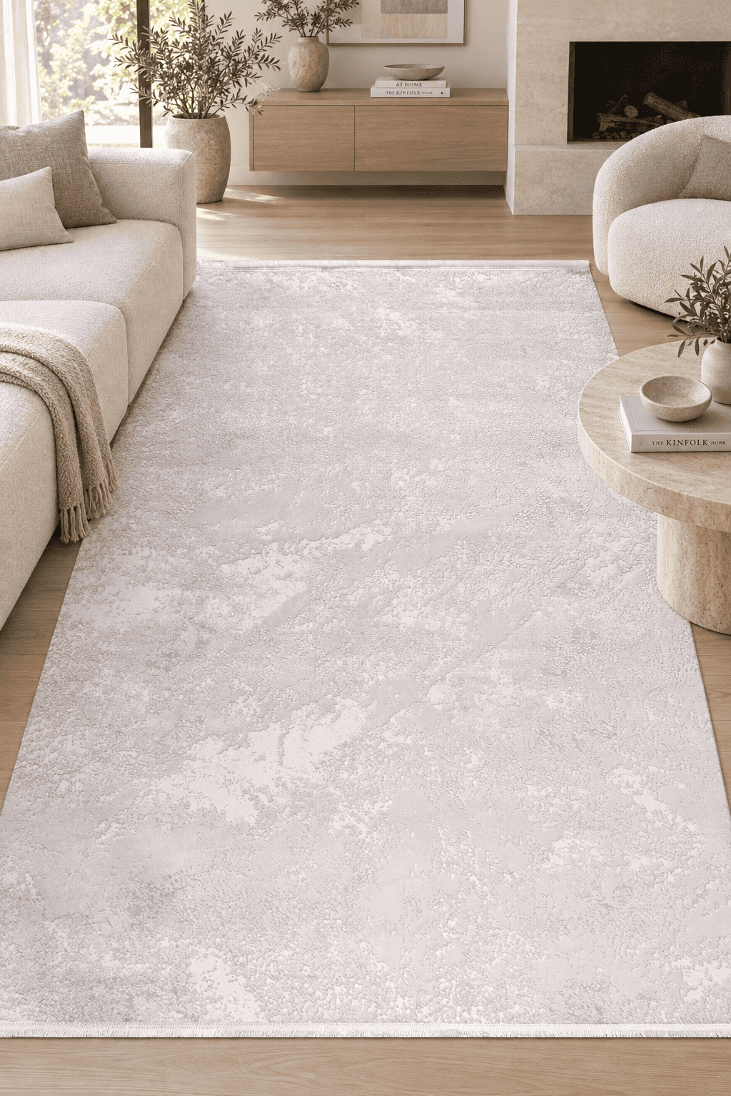 Luniva Salon ve Koridor Özel Ölçü Vizon Krem Akrilik Halı