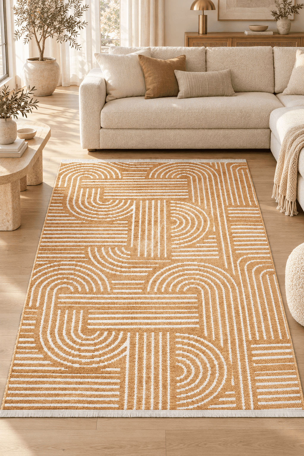 Labent Oturma Odası Koridor Halısı - Özel Ölçü Kaymaz Yıkanabilir Kilim